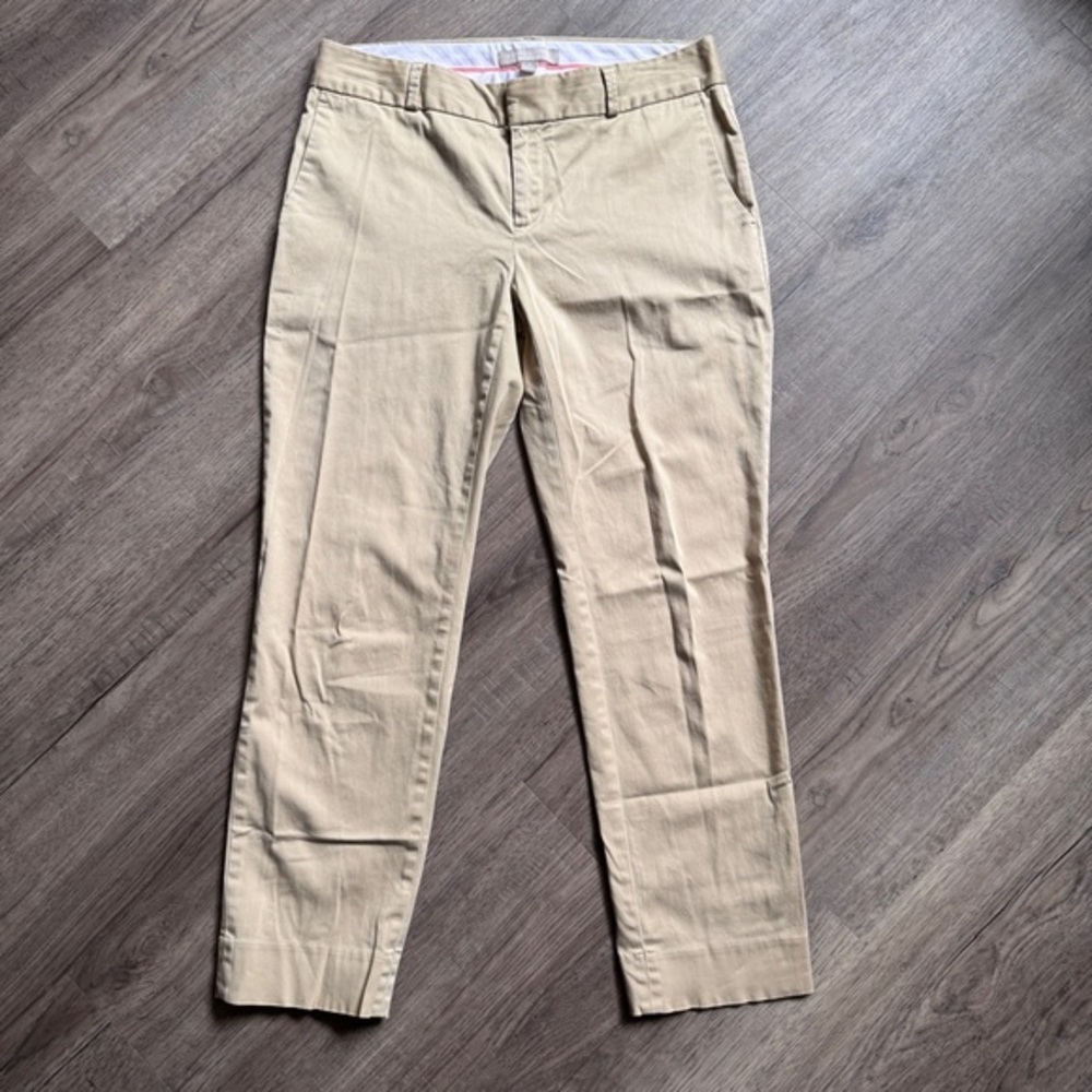 Banana Republic Hampton Pant - Cream and Tan - Size 2